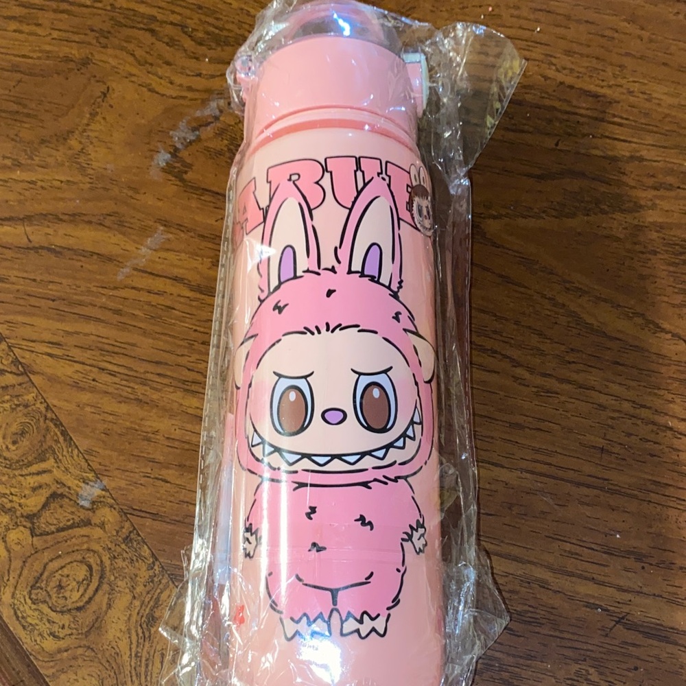 Pink Character Thermos Bottle with handle